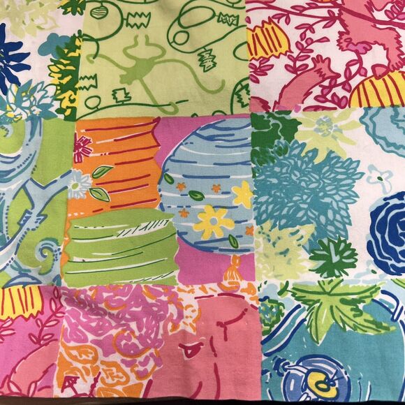 Vintage‎ Y2K Lilly Pulitzer White Label Animals Patchwork Pencil Skirt Sz 8 - Picture 12 of 12